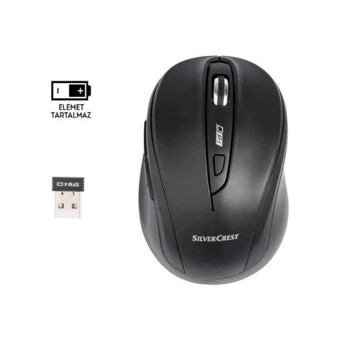 Tronic Vezeték Nélküli Optikai Egér | 2.4GHz USB Vevővel Fekete