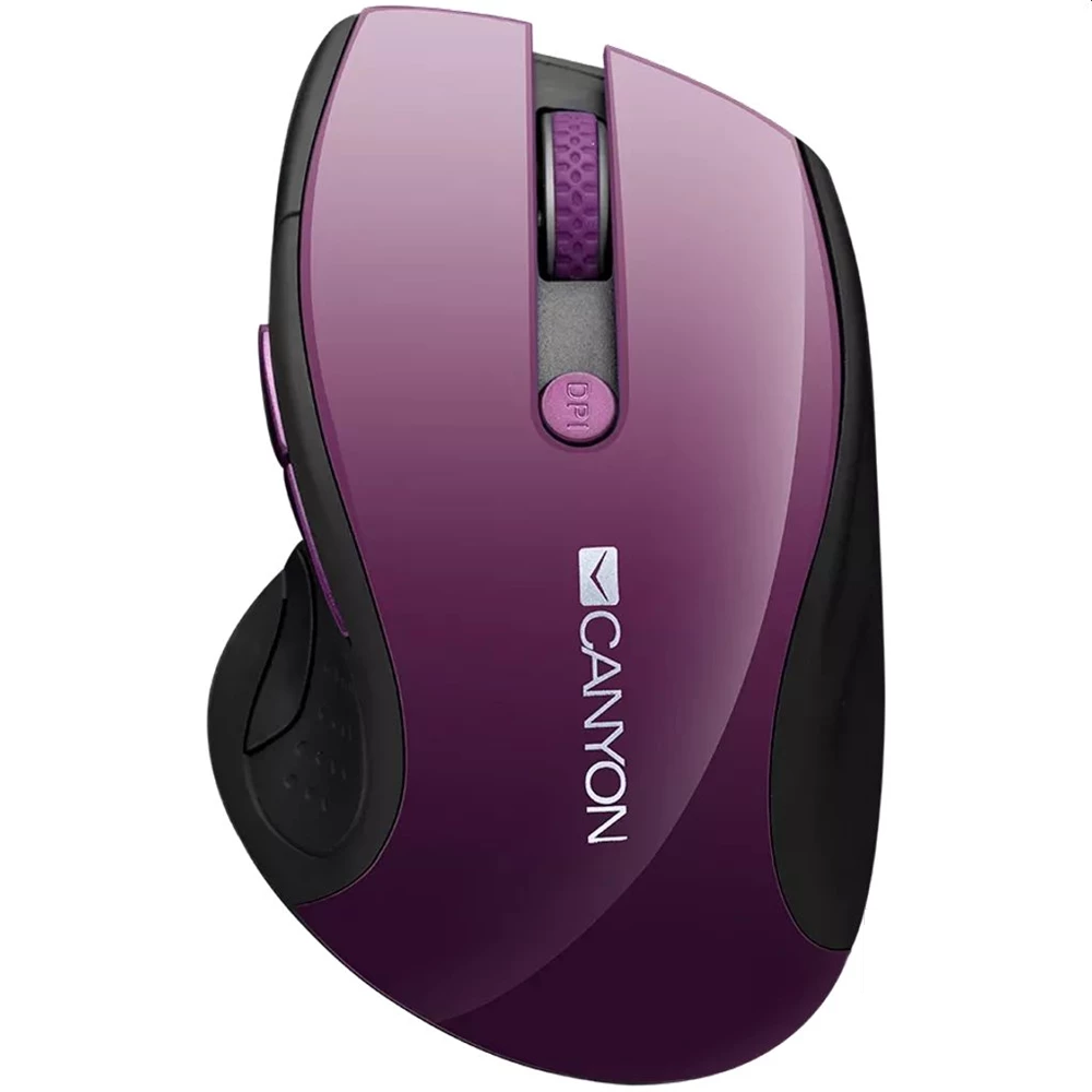 Canyon MW-01 Vezeték nélküli Egér Lila | 1200 DPI, Optikai