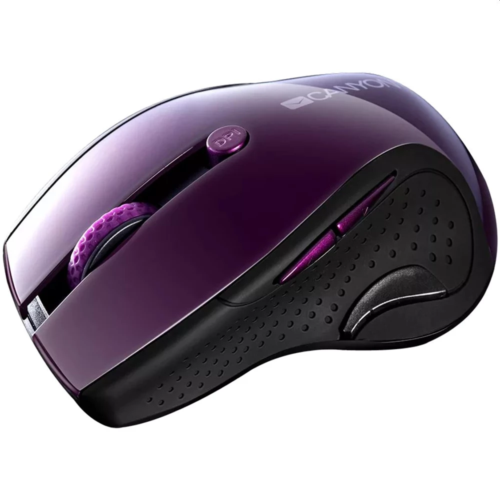 Canyon MW-01 Vezeték nélküli Egér Lila | 1200 DPI, Optikai