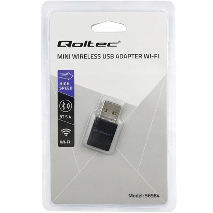Qoltec AX900 USB Adapter | Wi-Fi 6 (900 Mbps) & Bluetooth 5.4