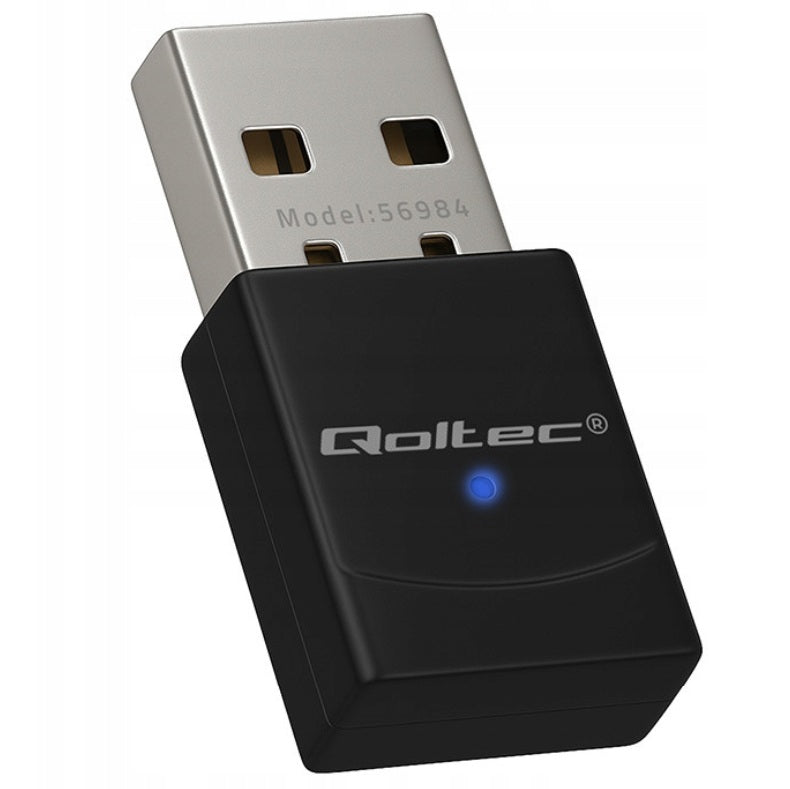 Qoltec AX900 USB Adapter | Wi-Fi 6 (900 Mbps) & Bluetooth 5.4
