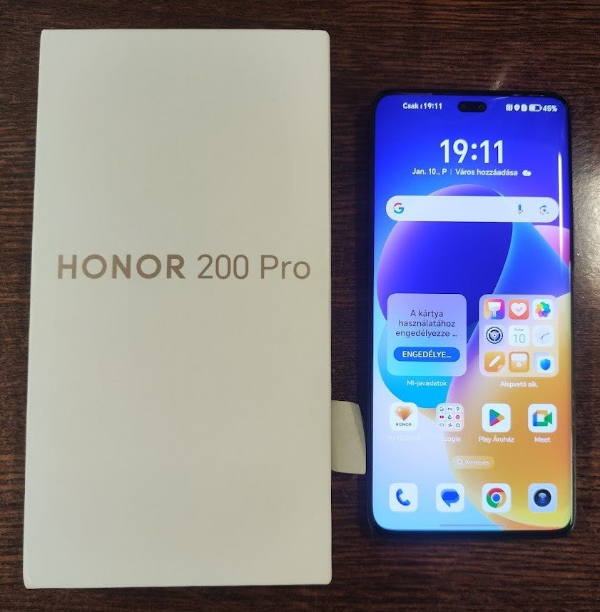 HONOR 200 pro Black 12GB/512GB Okostelefon - 50MP OIS, 120Hz AMOLED