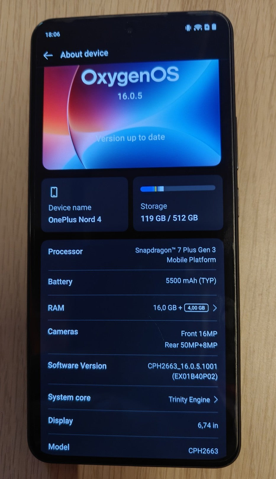 OnePlus Nord 4 5G Black 16GB/512GB | Snapdragon 7+ Gen 3, 100W, 120Hz