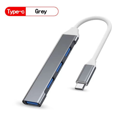 USB-C – 4 Portos USB 3.0 Hub | Prémium Alumínium Elosztó