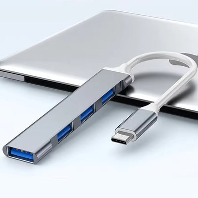 USB-C – 4 Portos USB 3.0 Hub | Prémium Alumínium Elosztó